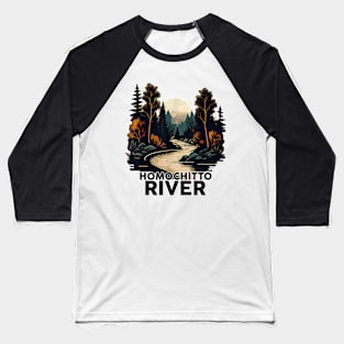 Homochitto River Retro Minimalist River Homochitto Baseball T-Shirt